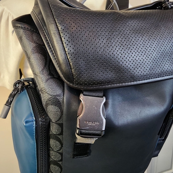 NWT Coach Ranger Backpack with Signature Canvas Pieced Patchwork - Picture 5 of 15